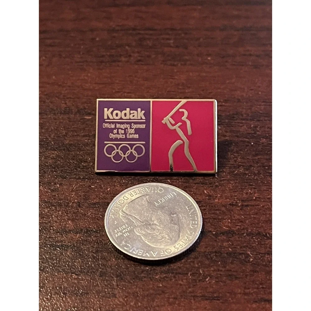 Vintage‎ 1996 Atlanta Summer Olympics Kodak Baseball Event Lapel Hat Pin